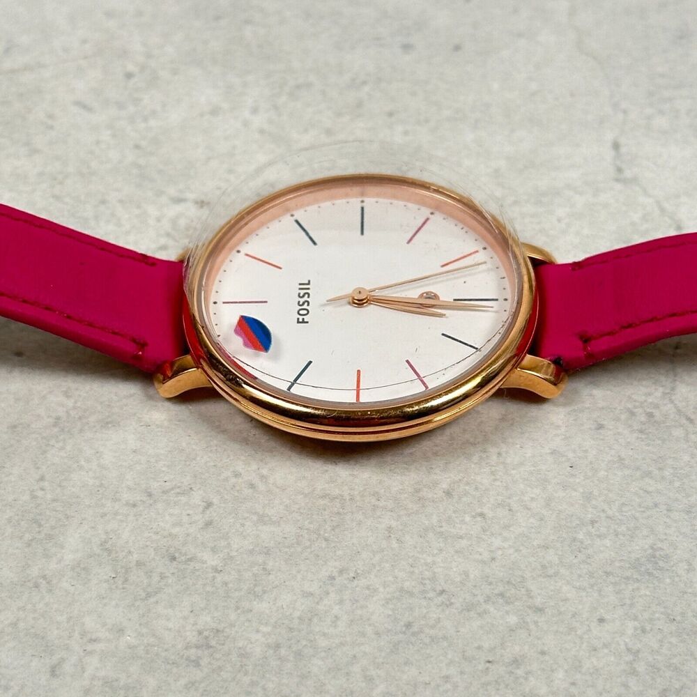 Fossil Watch 35mm Limited Edition Curator Series Rainbow Lips Pride New Battery - Picture 4 of 12